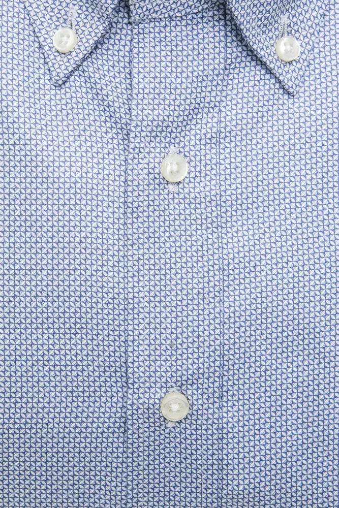 Camisa de algodón celeste