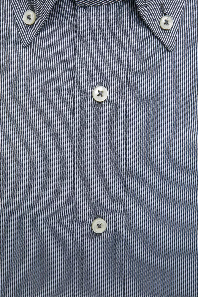 Camisa de algodón azul