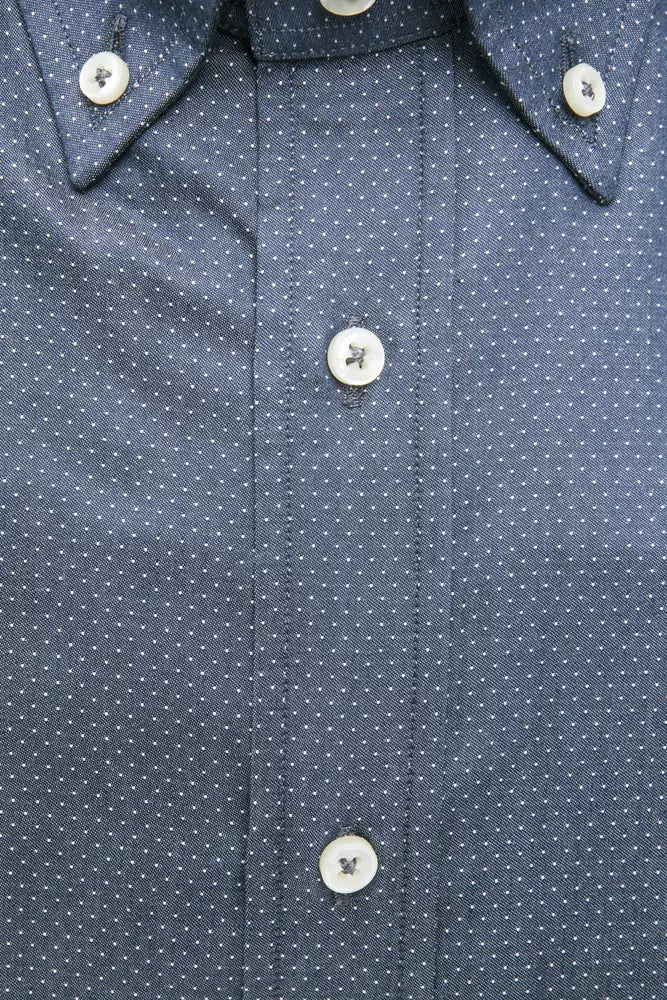 Camisa de algodón azul