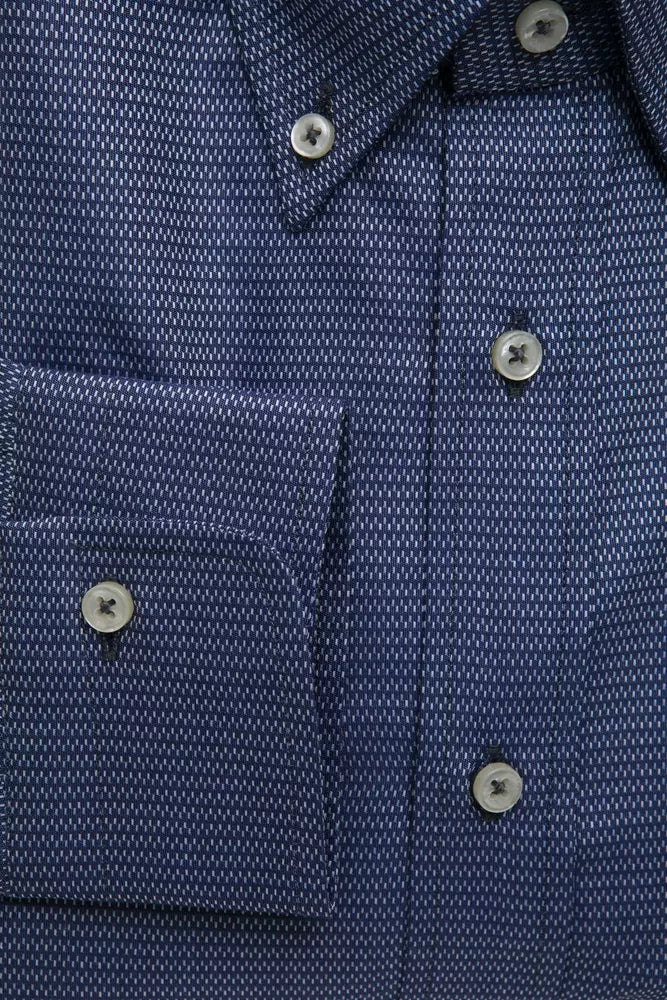 Camisa de algodón azul