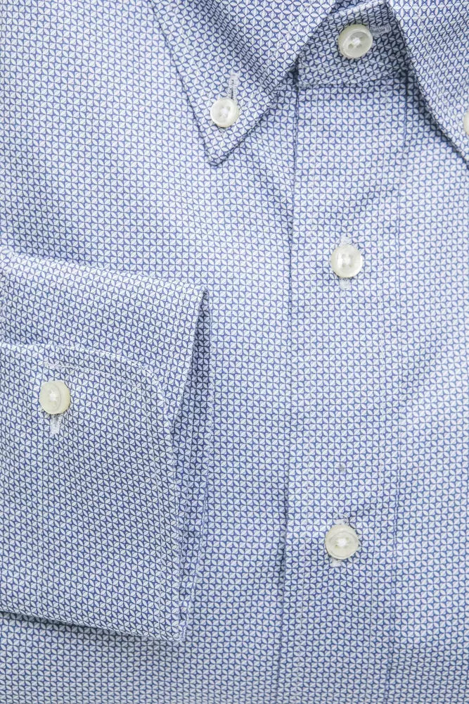 Camisa de algodón celeste