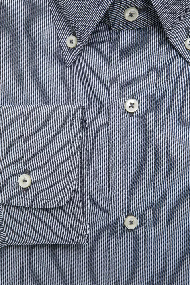 Camisa de algodón azul
