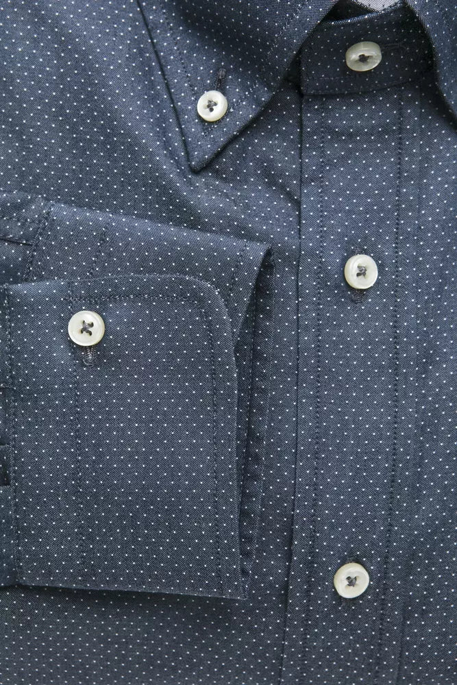 Camisa de algodón azul
