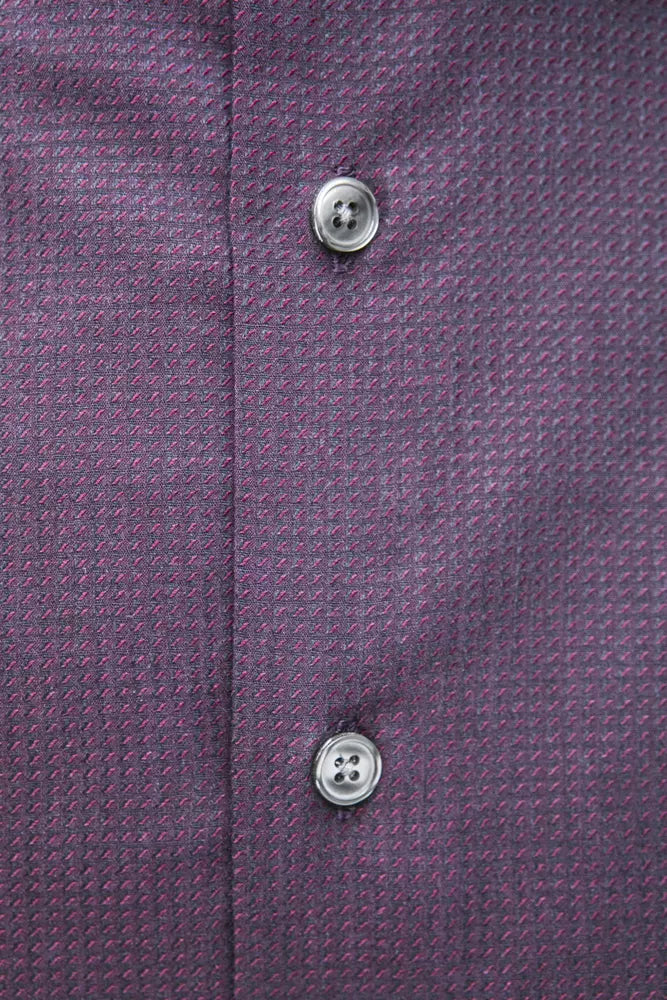 Camicia in cotone bordeaux
