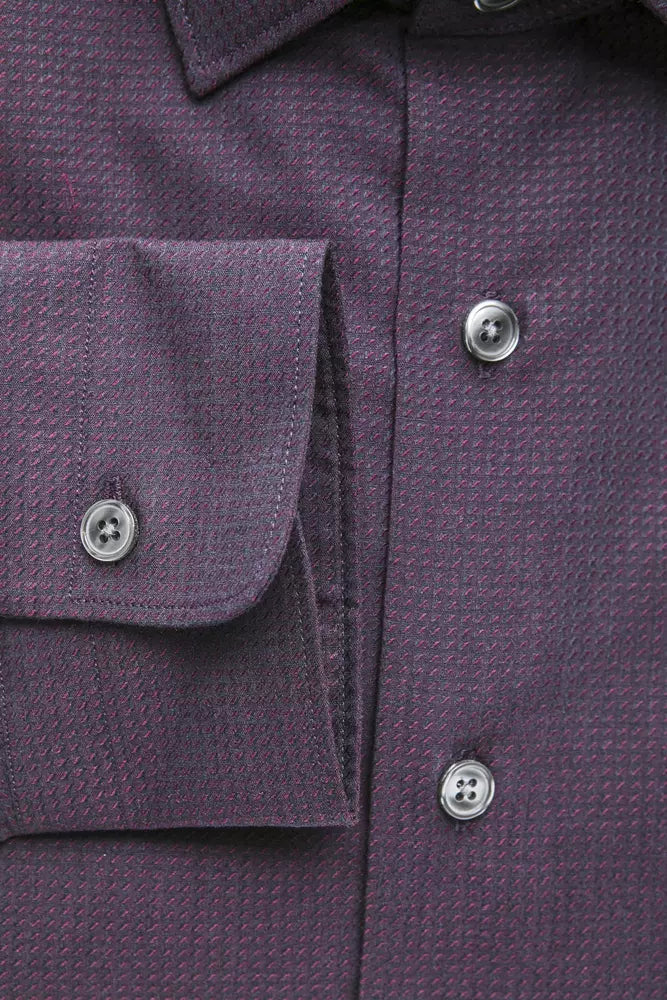 Camicia in cotone bordeaux