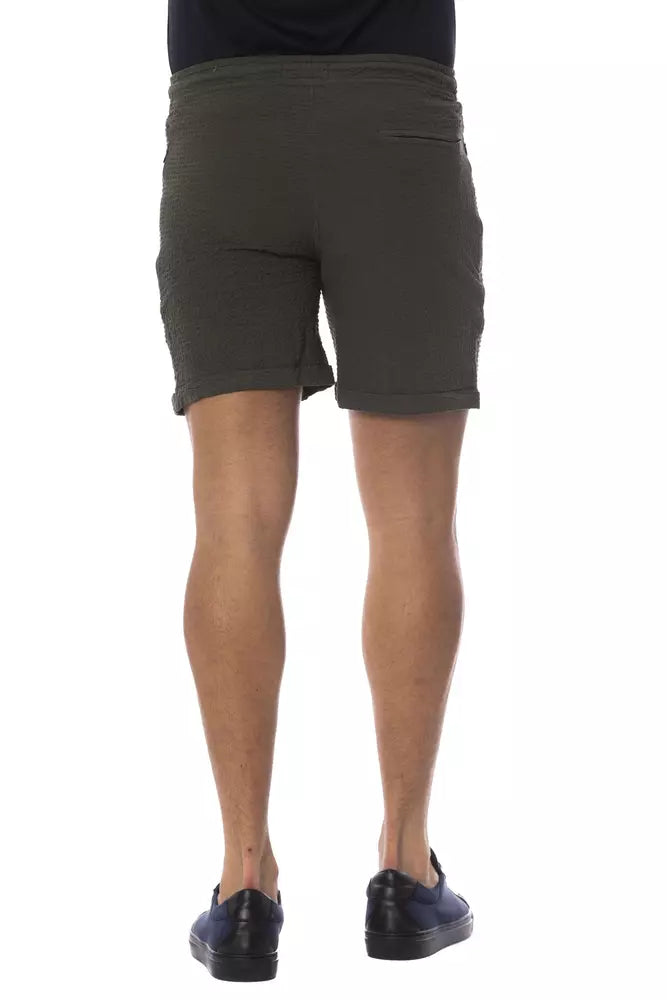 Pantalón corto de algodón militar