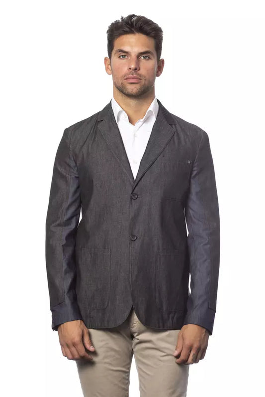 Verri Gray Cotton Herren Blazer