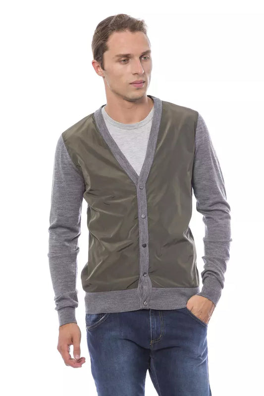 Gilet pour hommes en laine grise Verri