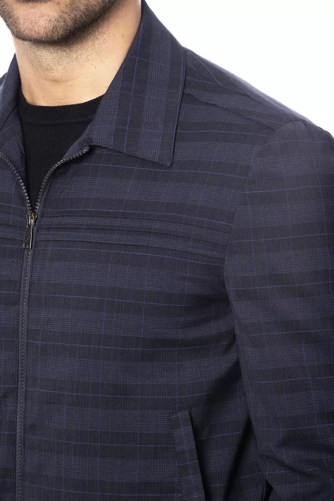 Chaqueta de lana azul