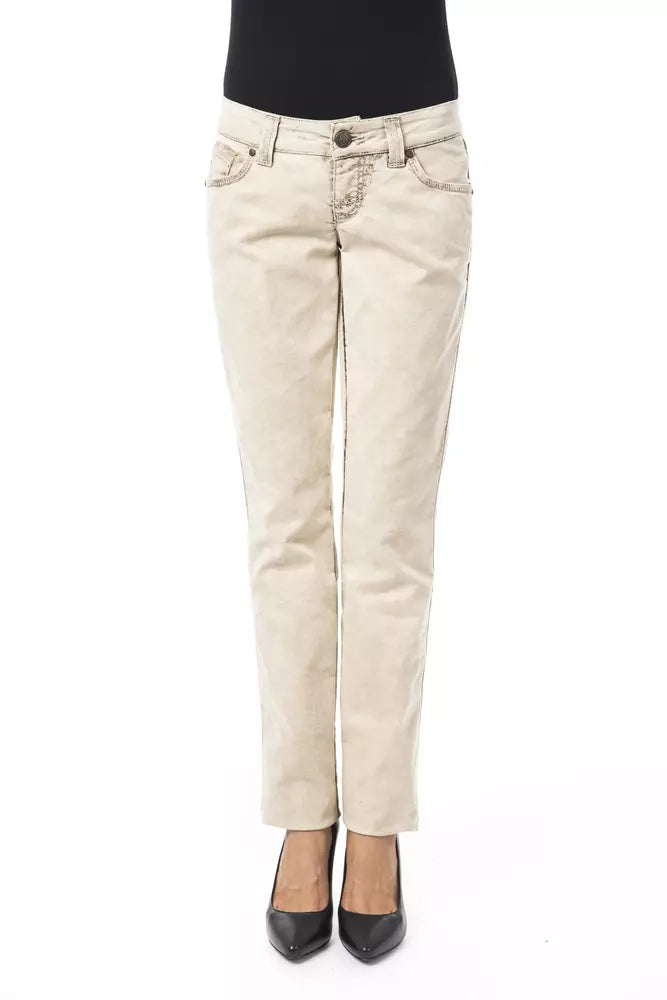Vaqueros y pantalón de algodón beige