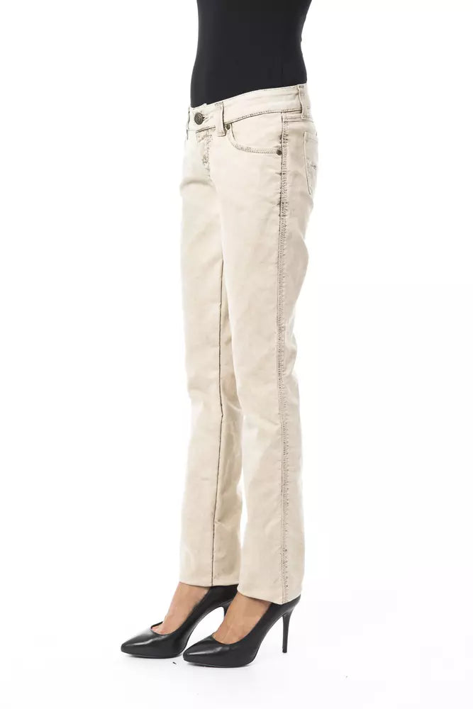 Vaqueros y pantalón de algodón beige