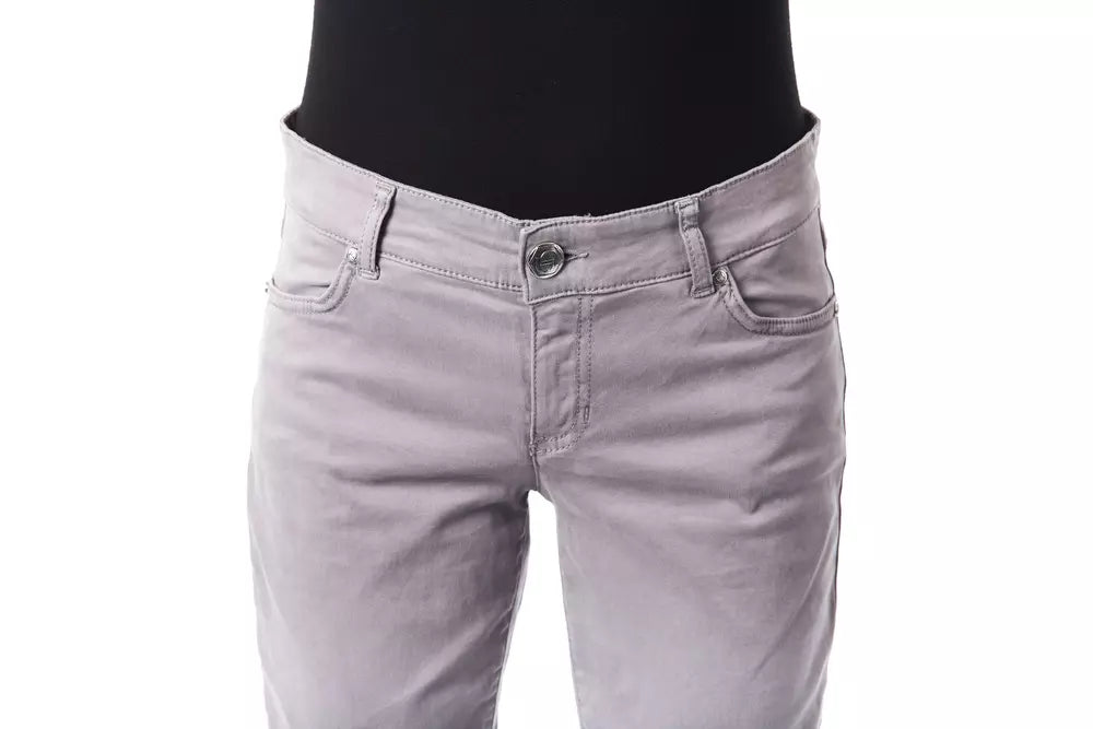 Pantaloni da donna in cotone grigio BYBLOS