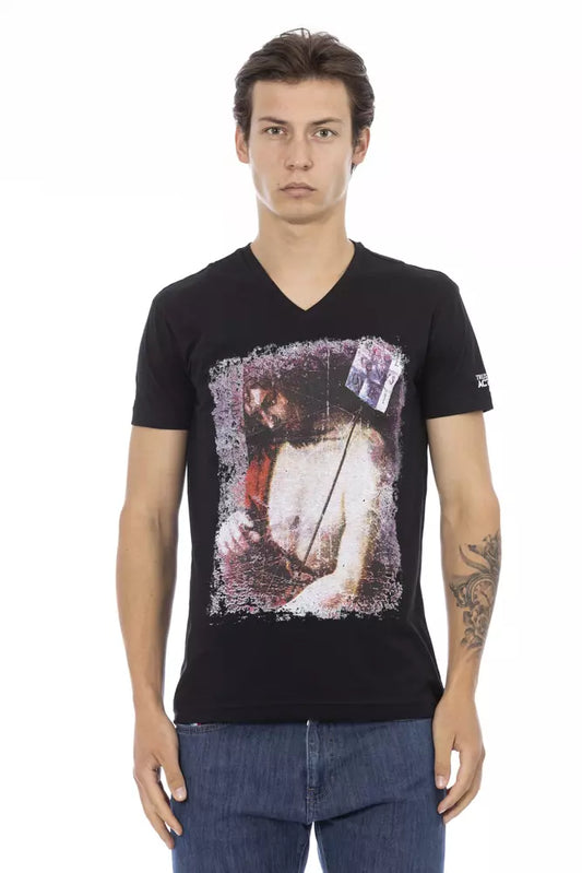 Camiseta de algodón negra