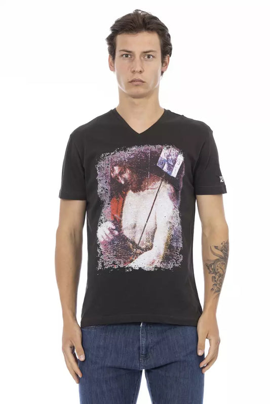 Camiseta de algodón negra