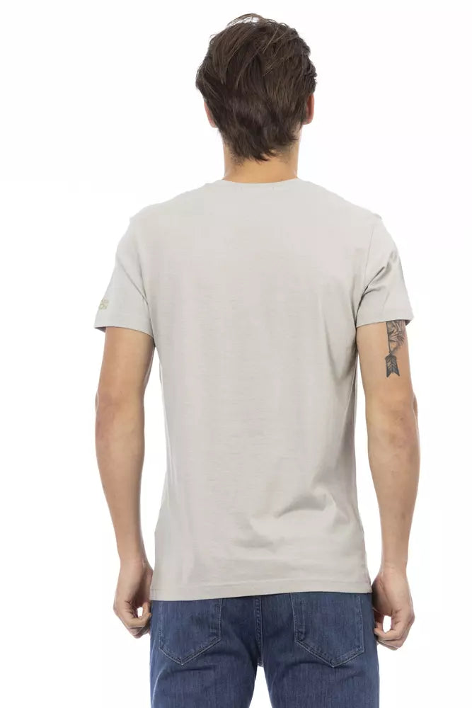 Camiseta de algodón gris