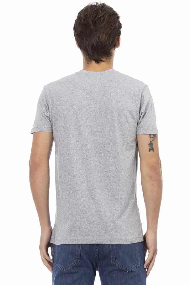 Camiseta de algodón gris
