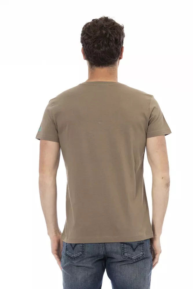 Camiseta de algodón marrón