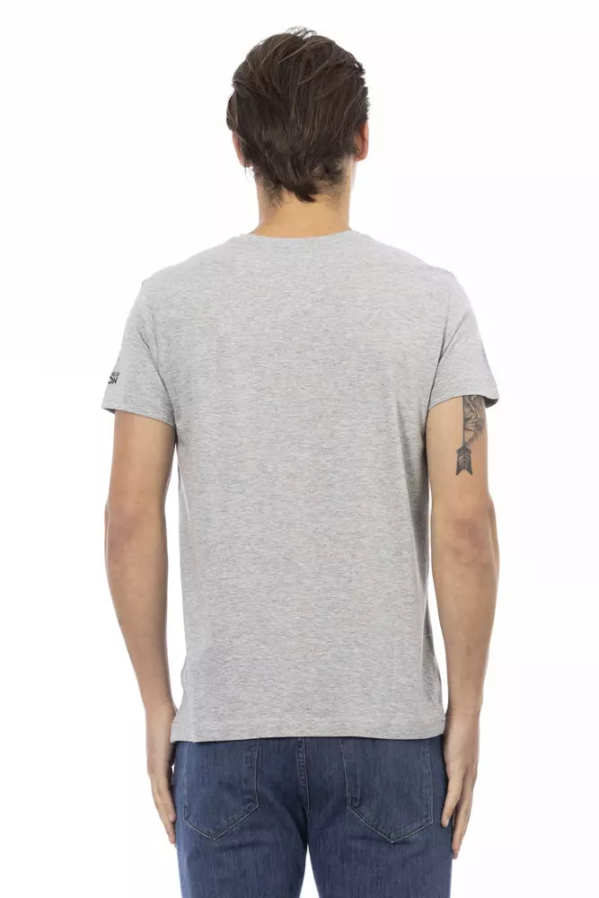 Camiseta de algodón gris