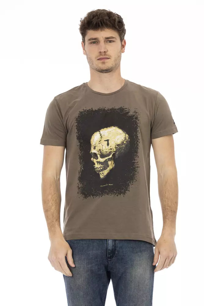 Camiseta de algodón marrón