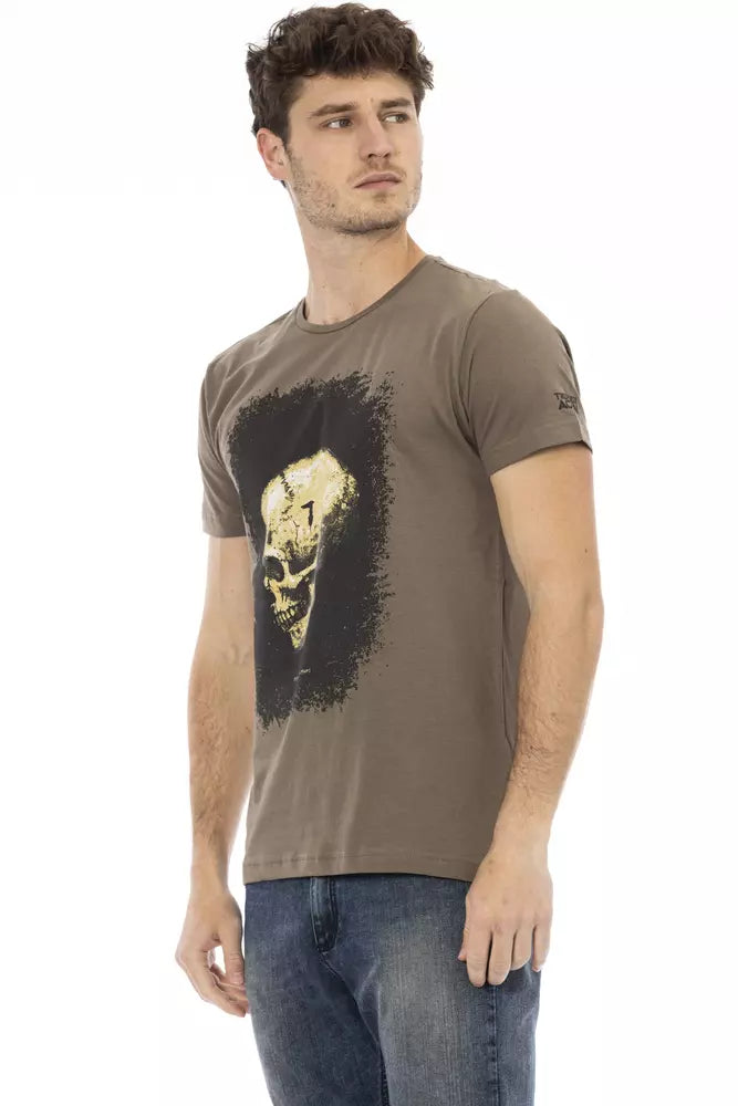 Camiseta de algodón marrón