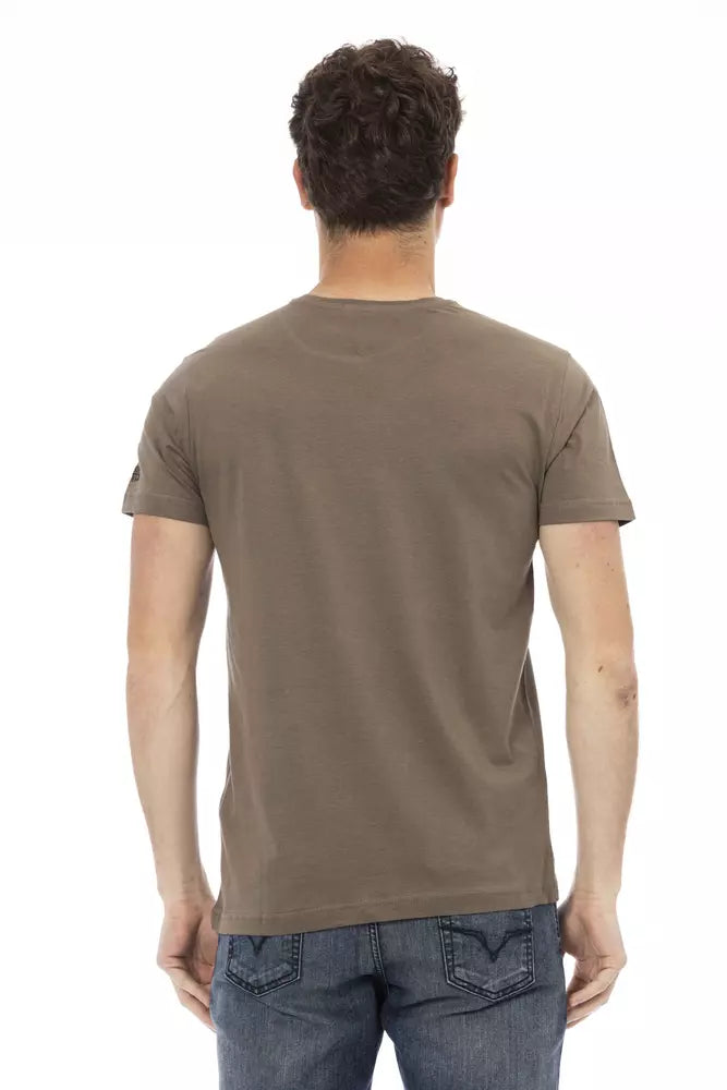Camiseta de algodón marrón