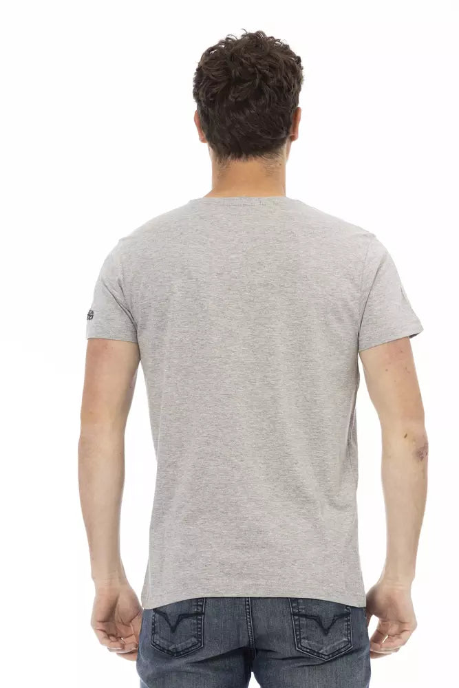 Camiseta de algodón gris