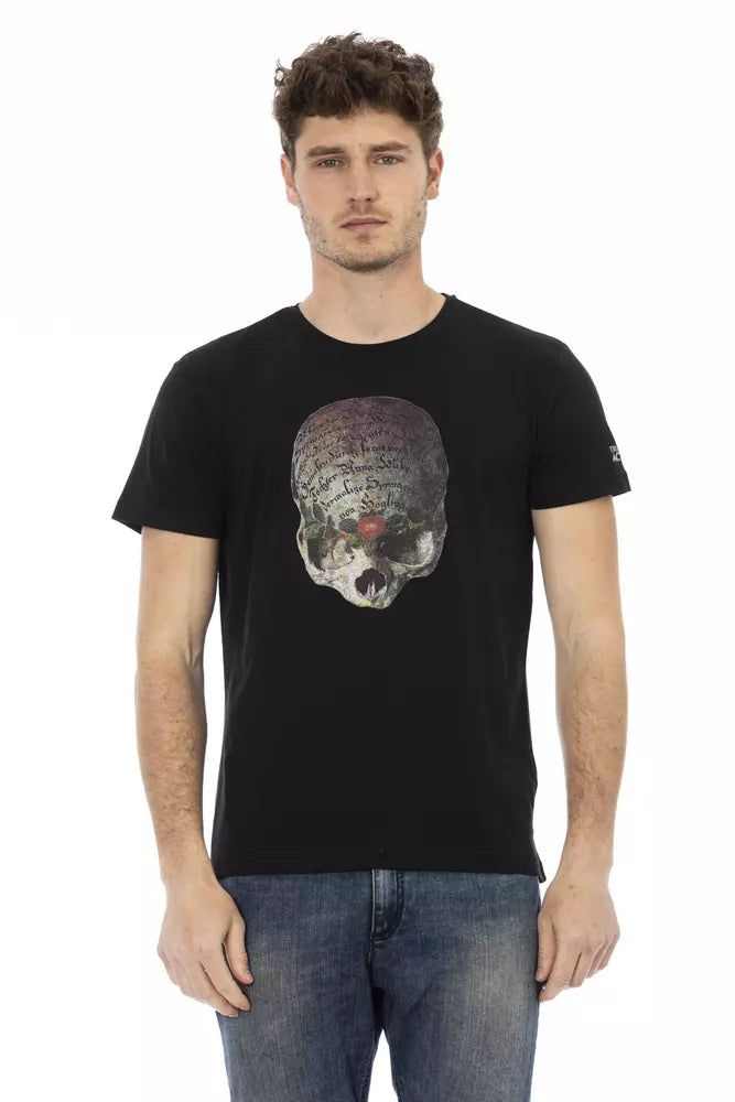Camiseta de algodón negra