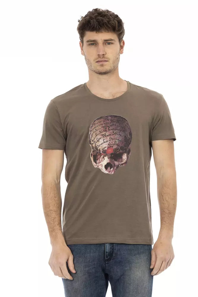Camiseta de algodón marrón