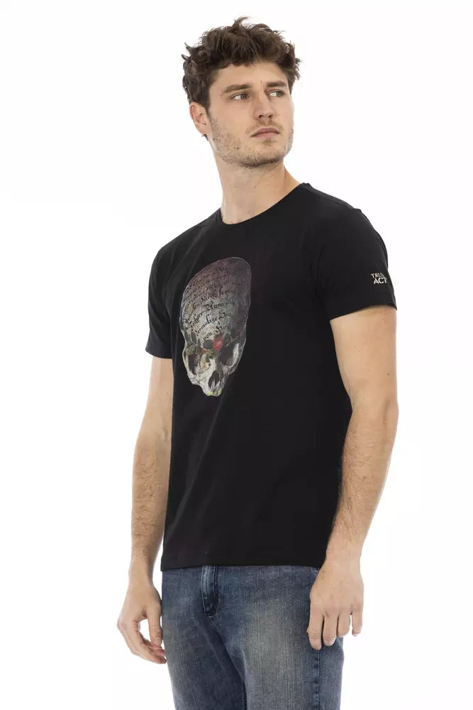 Camiseta de algodón negra