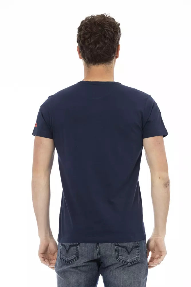 Camiseta de algodón azul