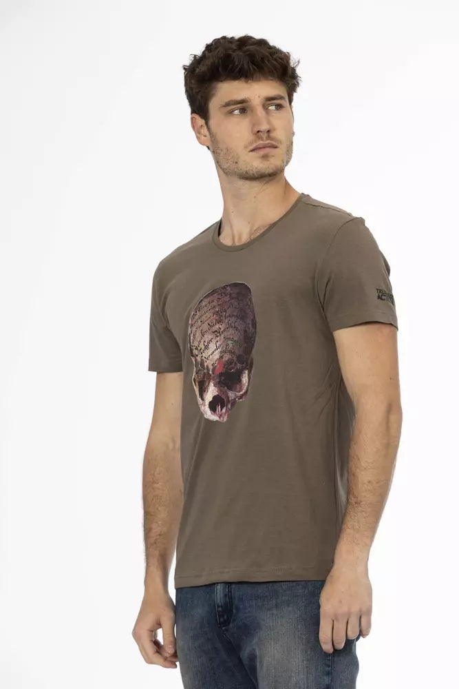 Camiseta de algodón marrón