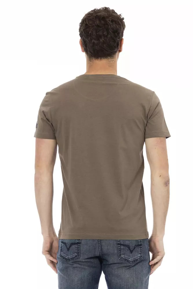 Camiseta de algodón marrón