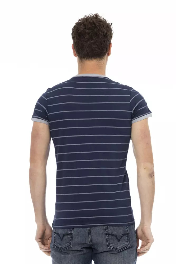 Camiseta de algodón azul