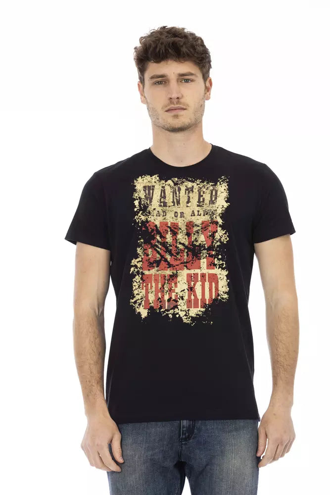 Camiseta de algodón negra