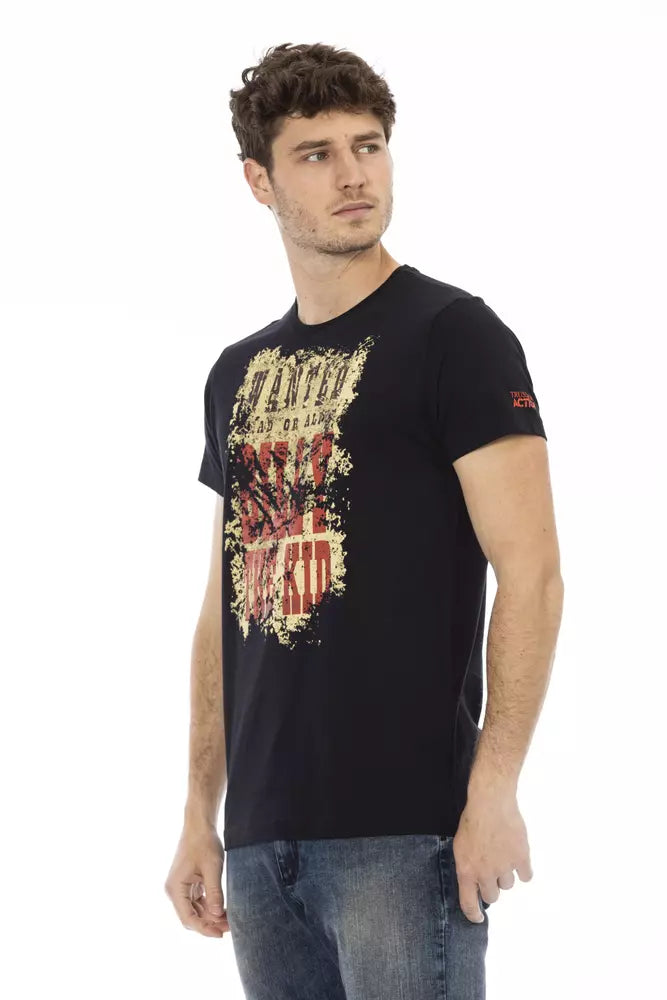 Camiseta de algodón negra