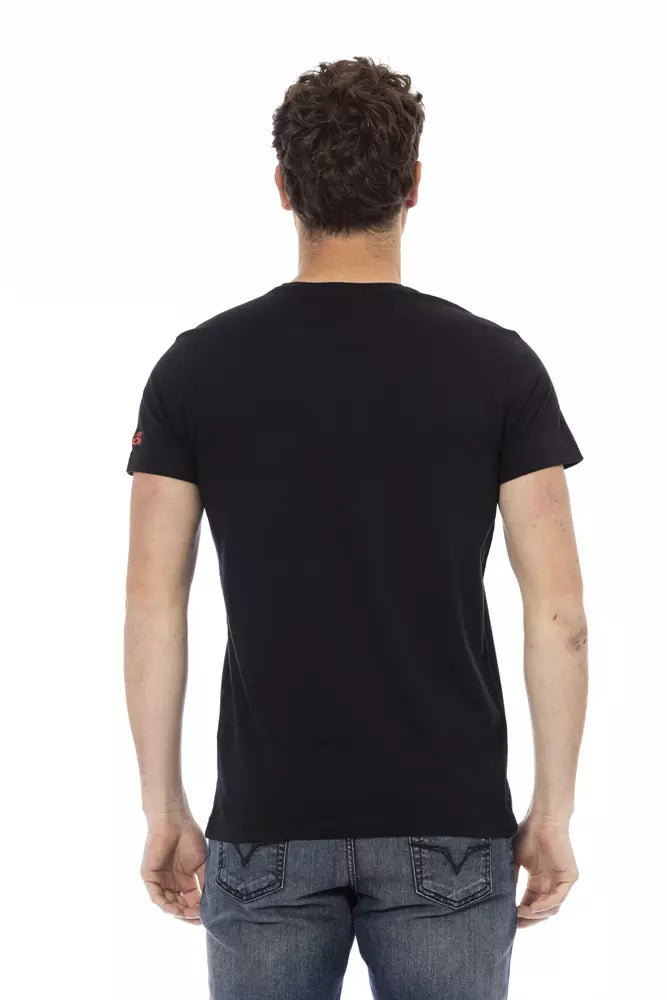 Camiseta de algodón negra