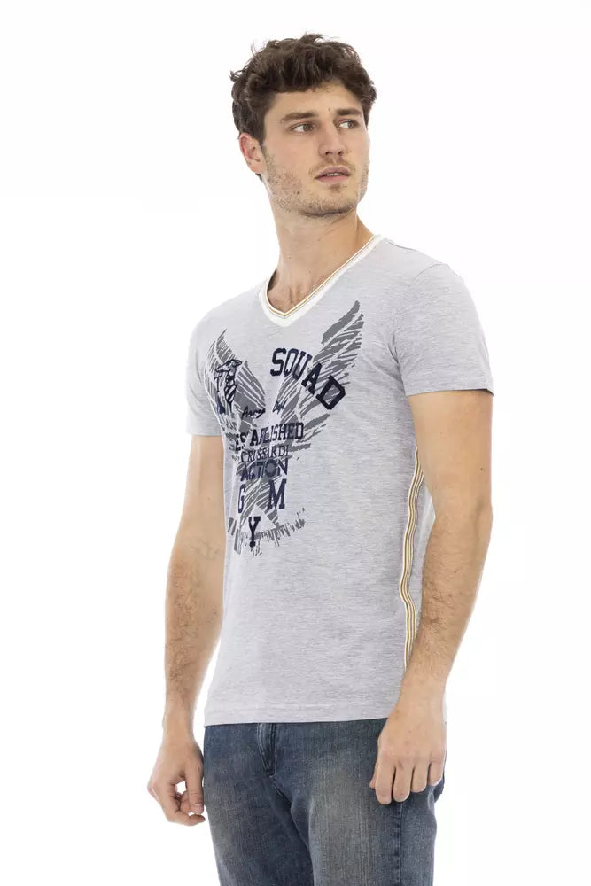 Camiseta de algodón gris