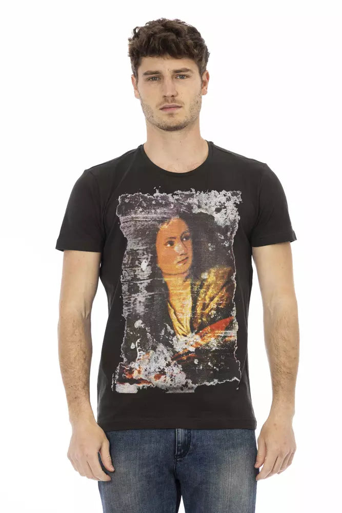 Camiseta de algodón negra