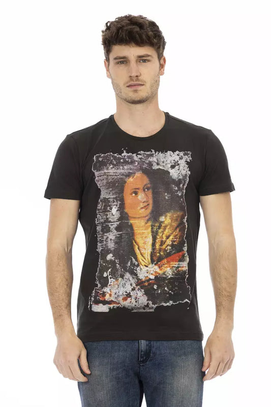 Camiseta de algodón negra