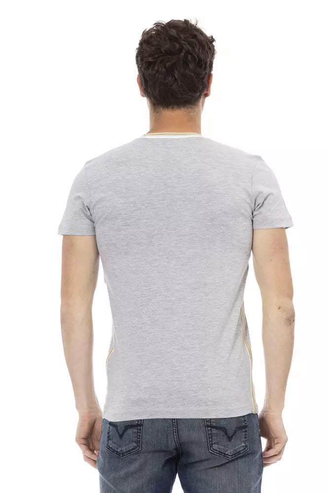 Camiseta de algodón gris