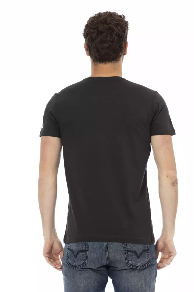 Camiseta de algodón negra