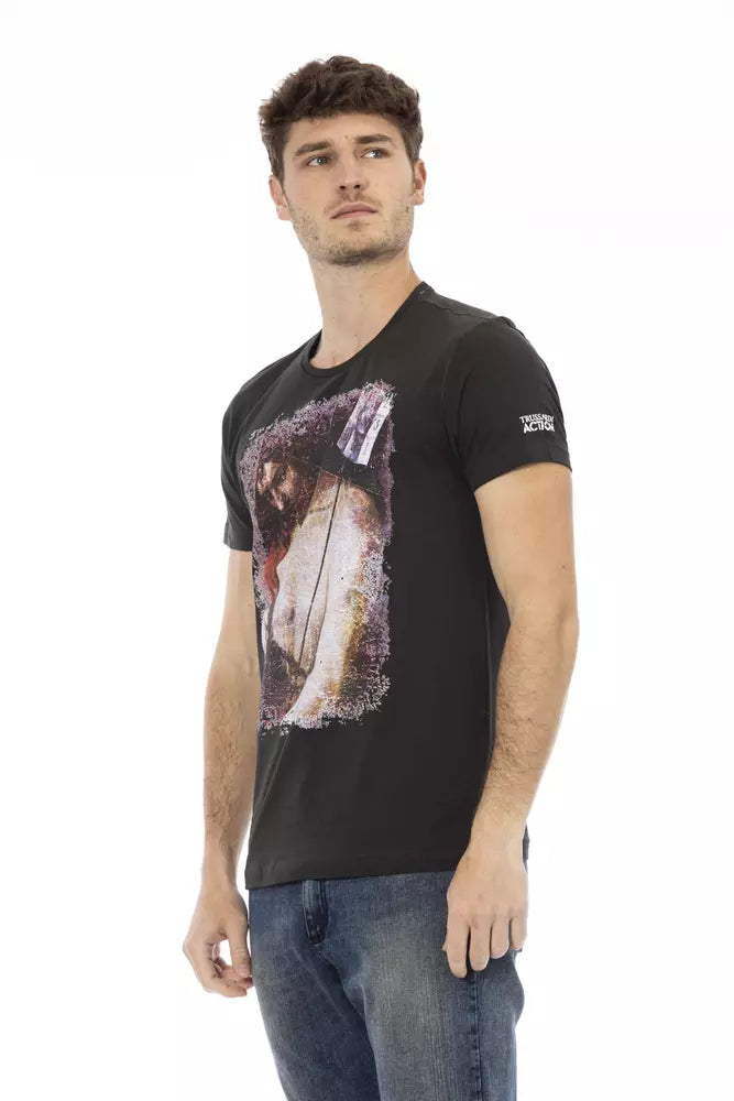 Camiseta de algodón negra