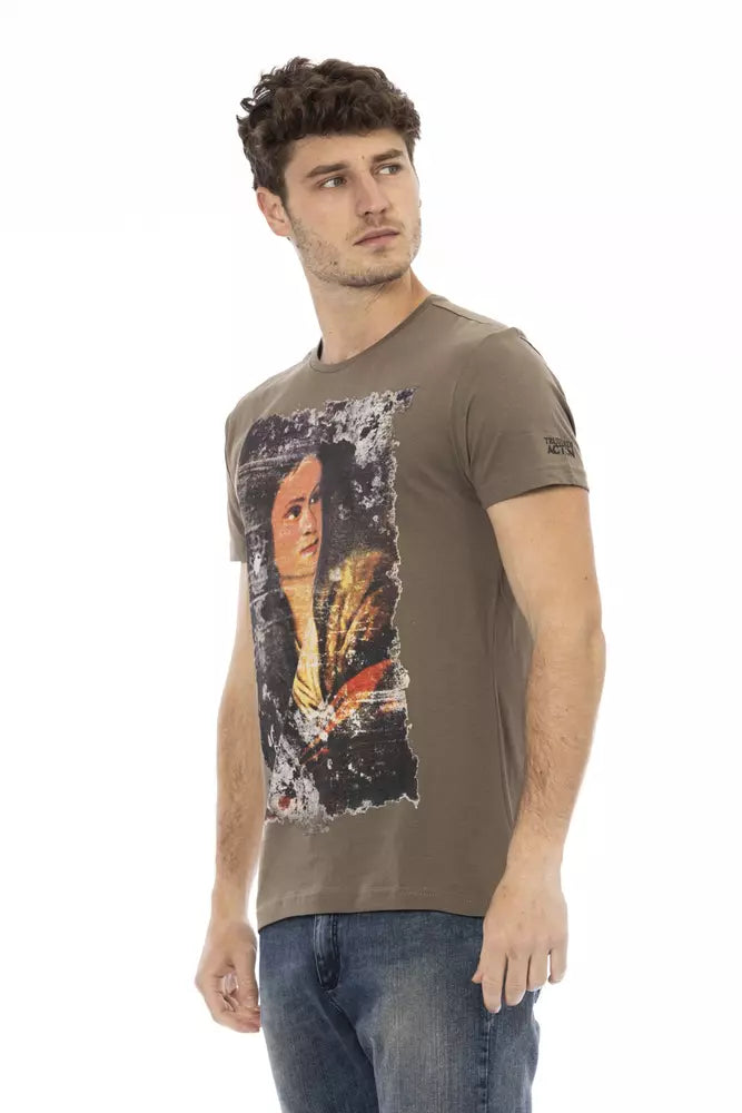 Camiseta de algodón marrón