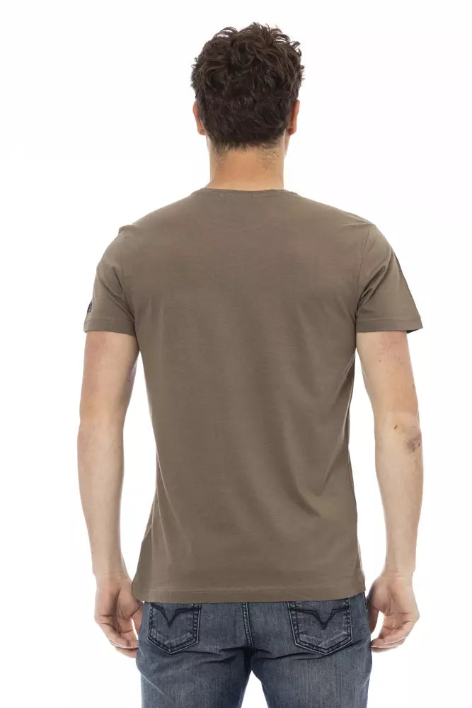 Camiseta de algodón marrón