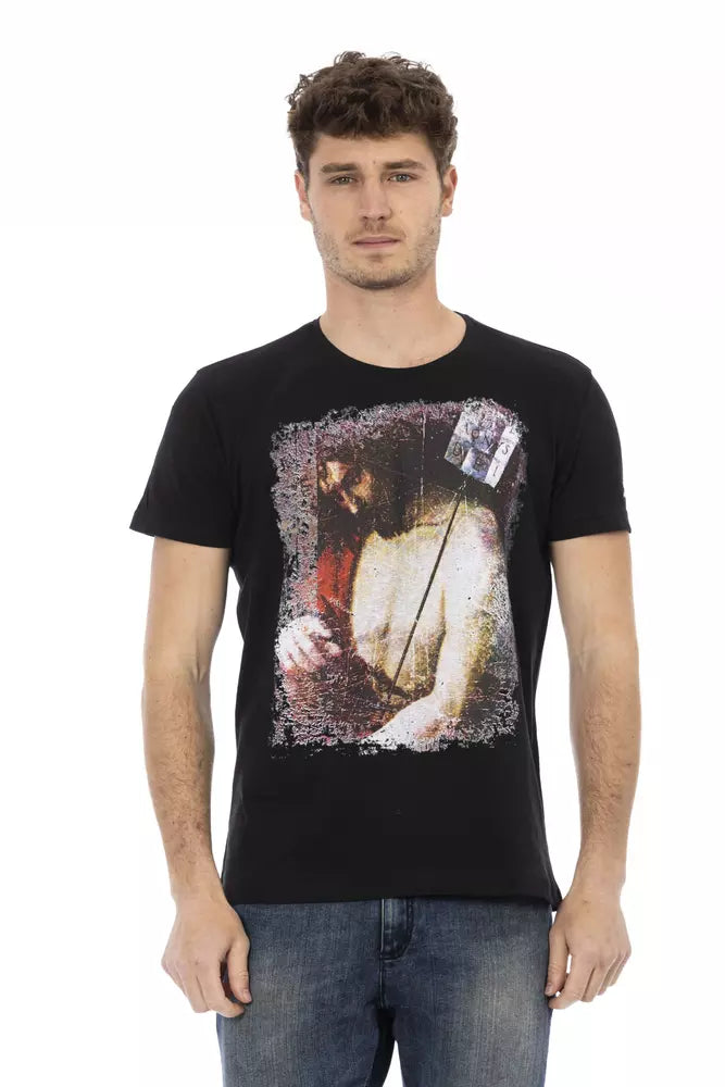 Camiseta de algodón negra