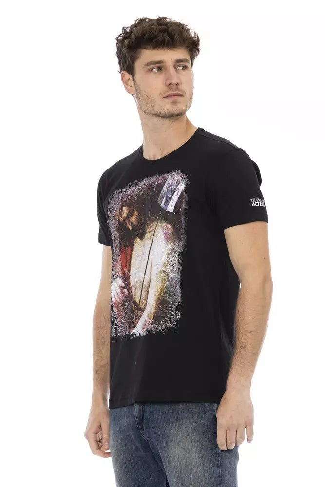 Camiseta de algodón negra