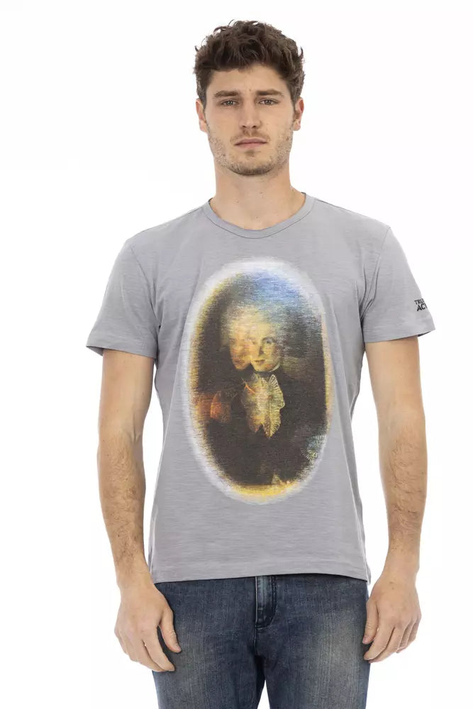 Camiseta de algodón gris