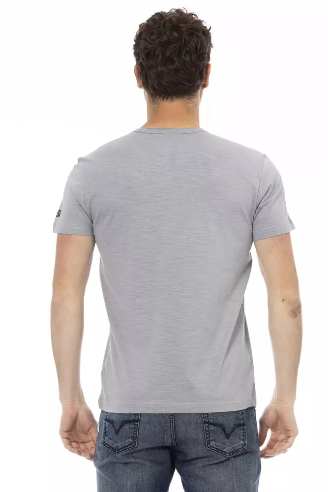 Camiseta de algodón gris