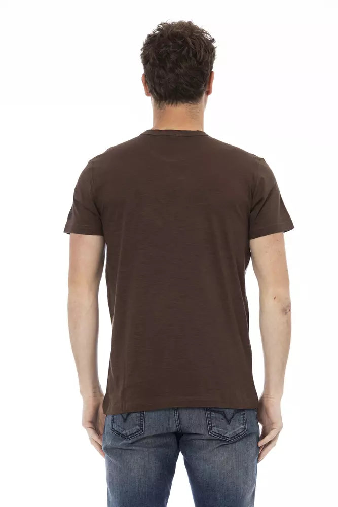 Camiseta de algodón marrón