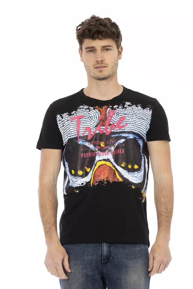 Camiseta de algodón negra